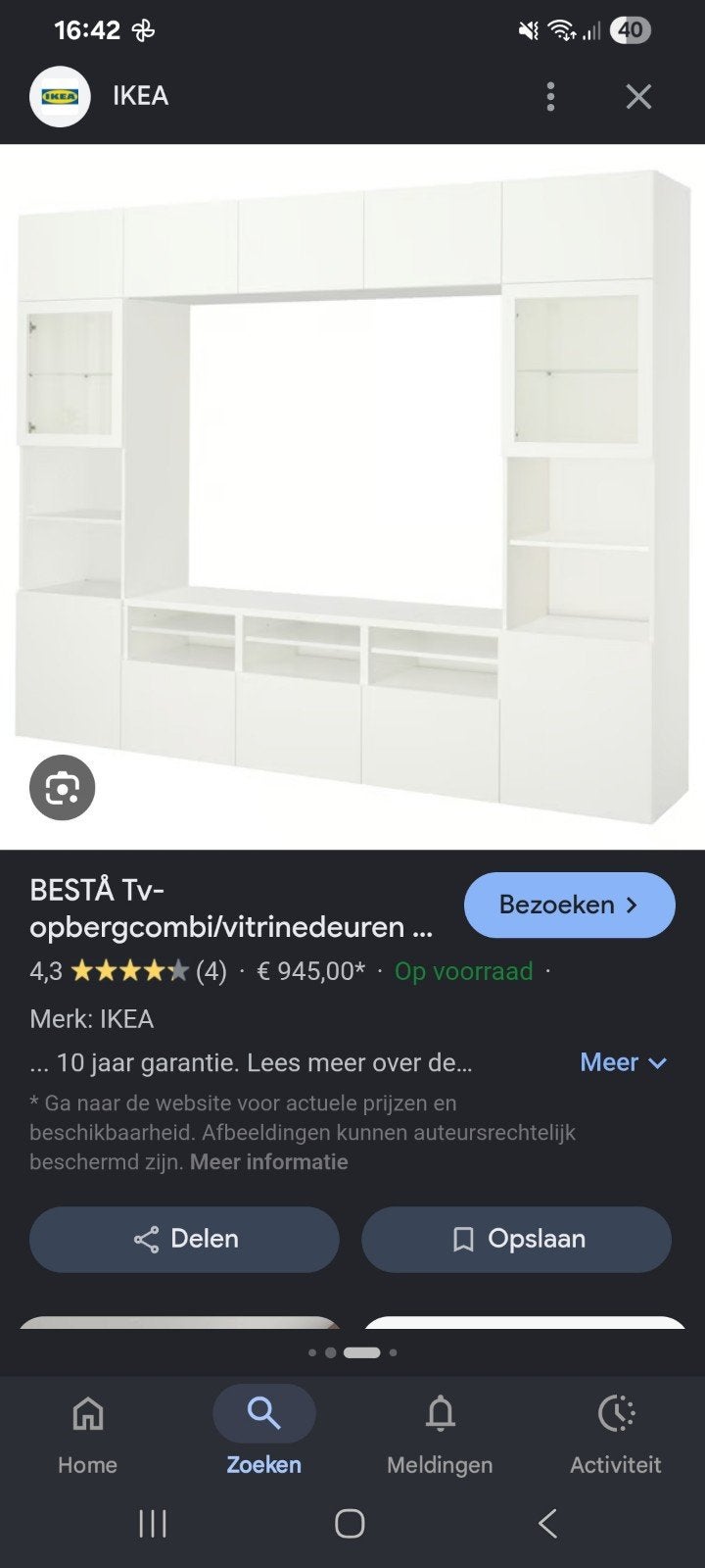Lade frontjes en deurtjes ikea besta lappviken wit, Ophalen, 50 tot 100 cm, Zo goed als nieuw, Minder dan 100 cm