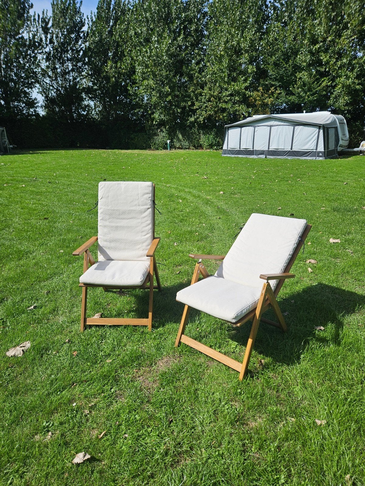 Tuinstoelen nämmarö opklapbaar met kussens, Ophalen, Gebruikt