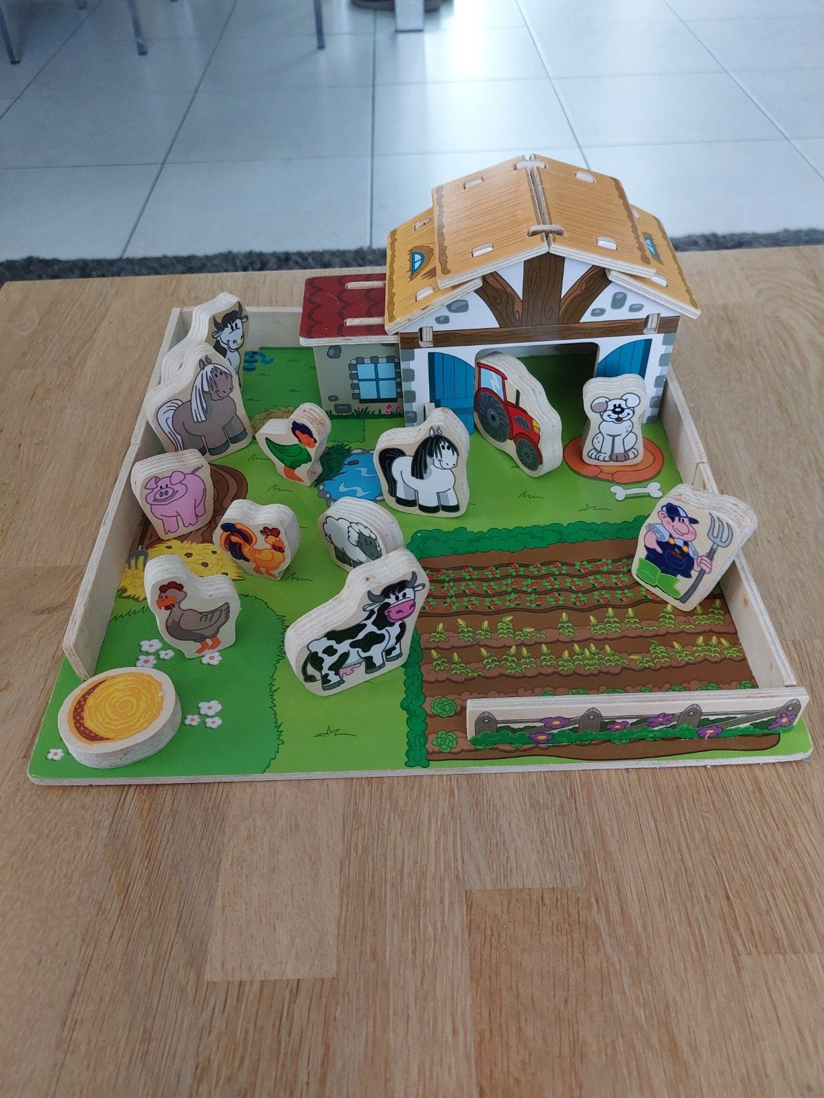 Houten Speelboerderij - Demontabel en Compleet, Ophalen of Verzenden, Zo goed als nieuw, Overige typen