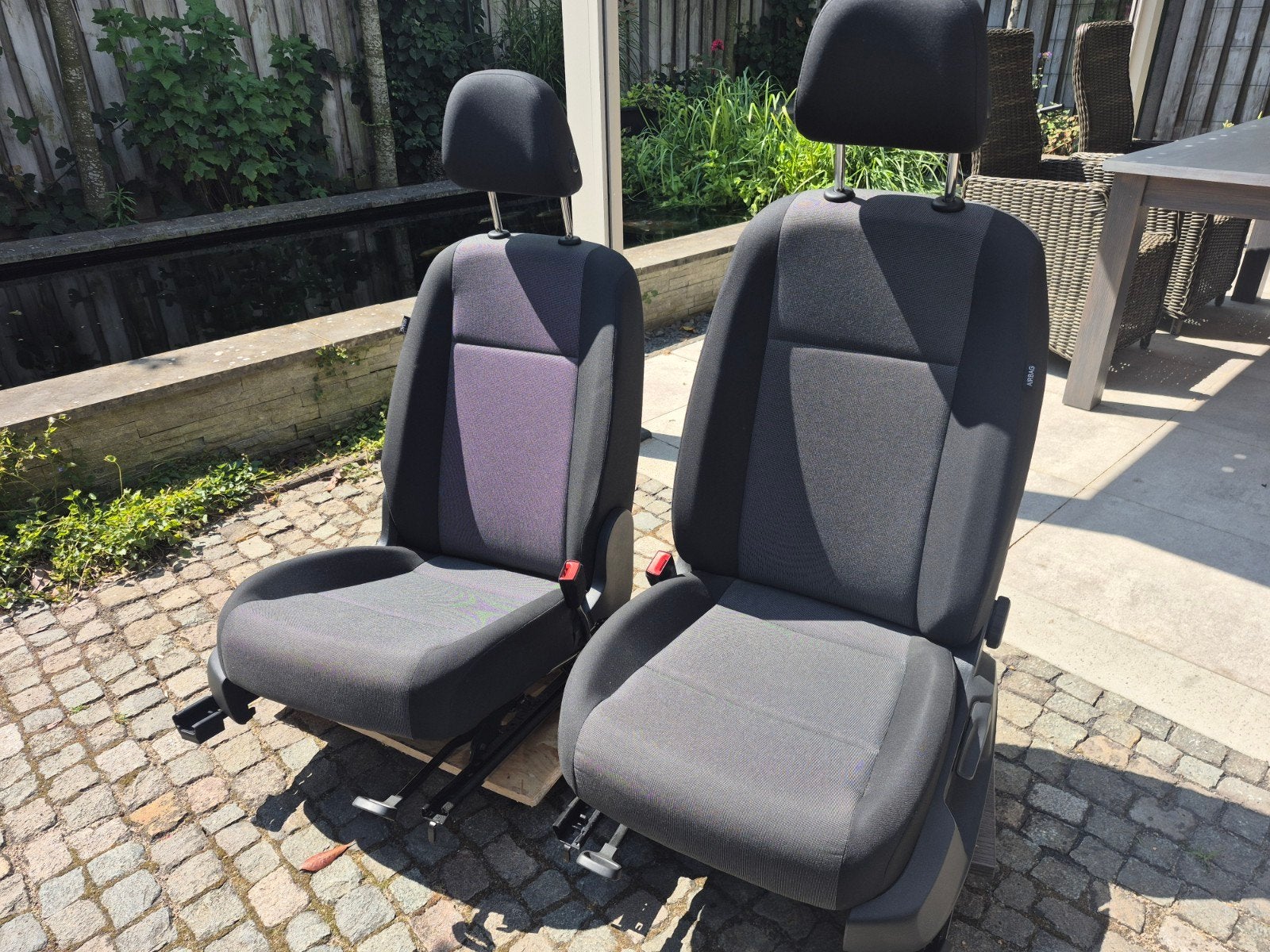 Set van 2 caddy stoelen MK4 met airbags zgan, Ophalen, Gebruikt, Volkswagen