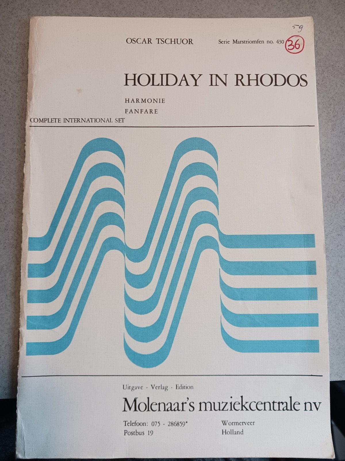 Muziekstuk Holiday in Rhodos - Oscar Tschuor, Muziek en Instrumenten, Gebruikt, Overige soorten, Ophalen of Verzenden, Overige genres