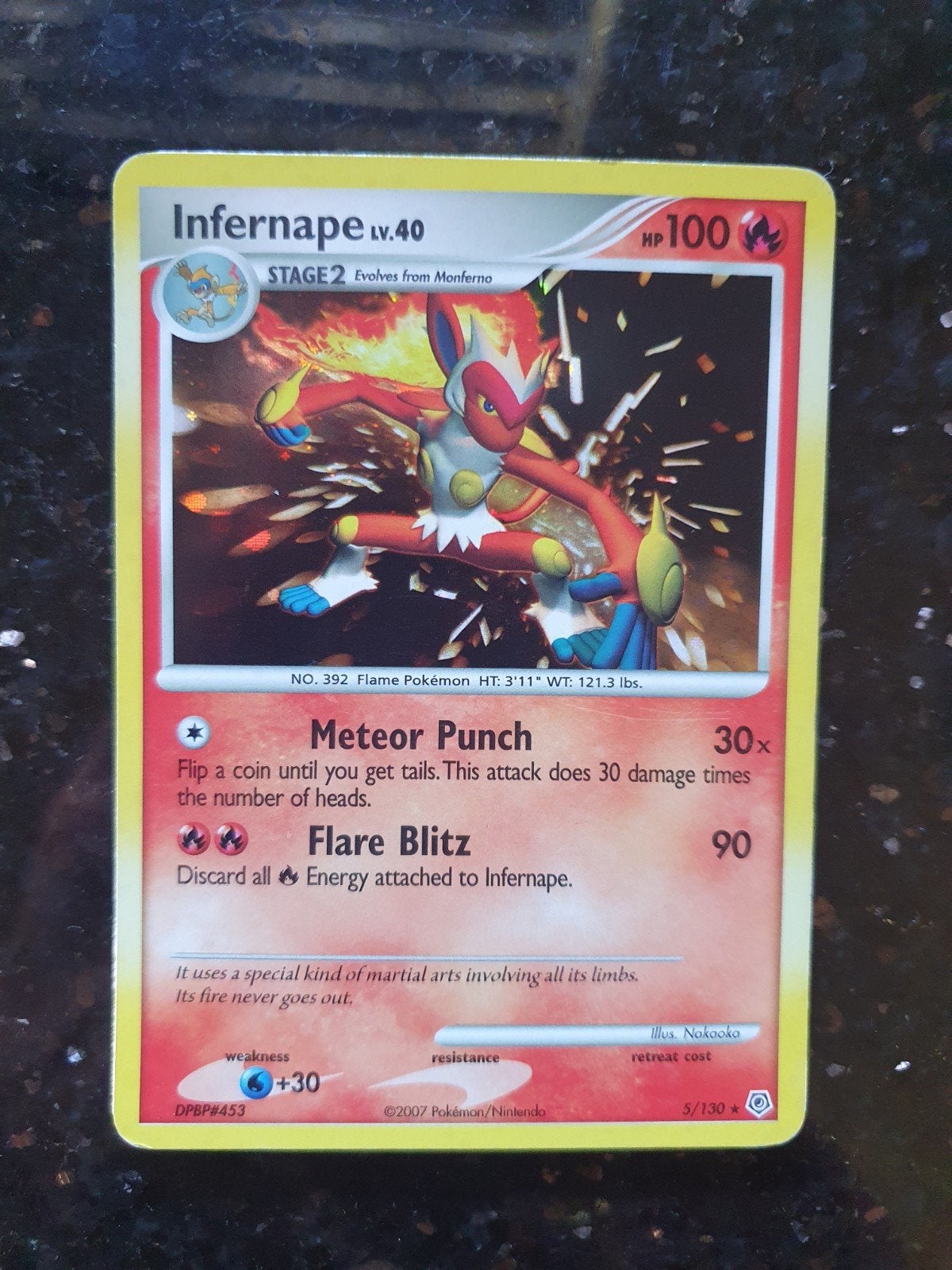 Infernape 5/130 holo pokemon kaart, Ophalen of Verzenden, Zo goed als nieuw