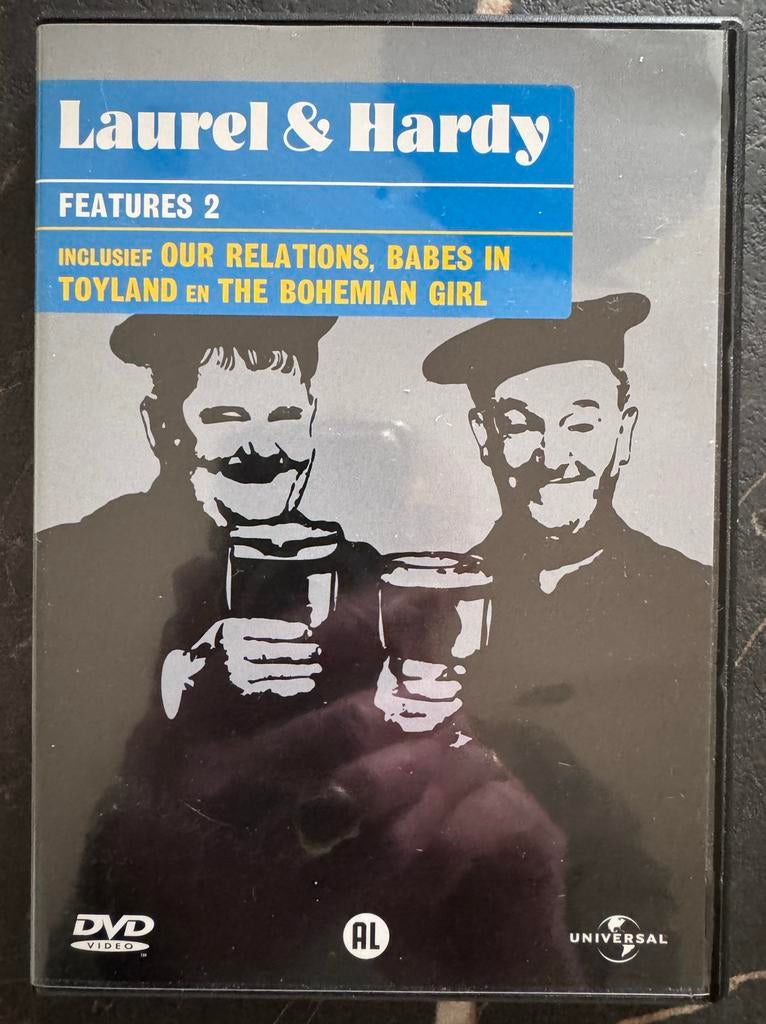 Laurel & Hardy Features DVD’s, Cd's en Dvd's, Dvd's | Komedie, Gebruikt, Overige genres, Alle leeftijden, Ophalen of Verzenden