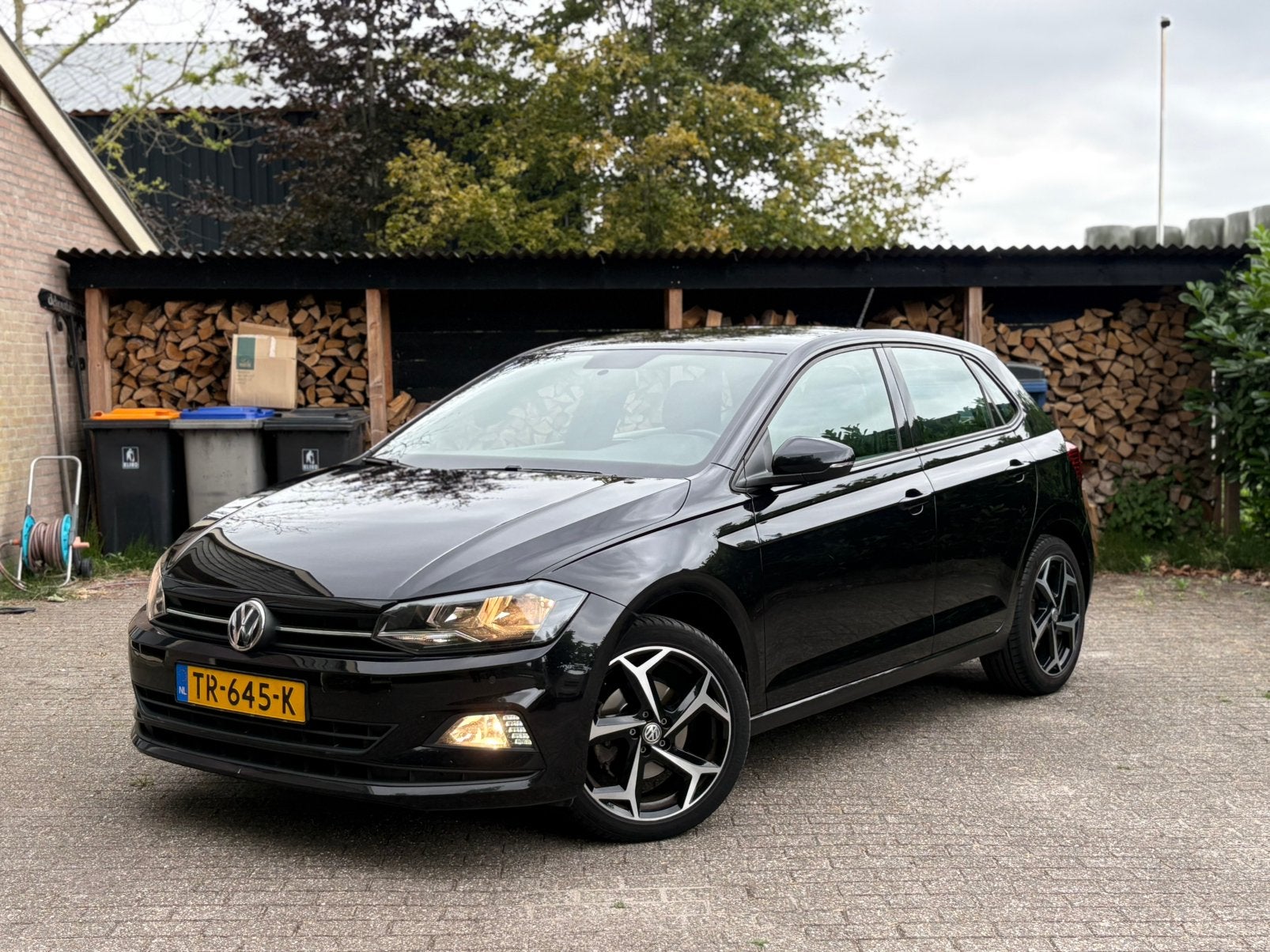 Volkswagen Polo | 2X R-line | 1.6 TDI | 7-DSG | 2018 | Zwart, Auto's, Volkswagen, 1203 kg, Zwart, Leder en Stof, Zwart