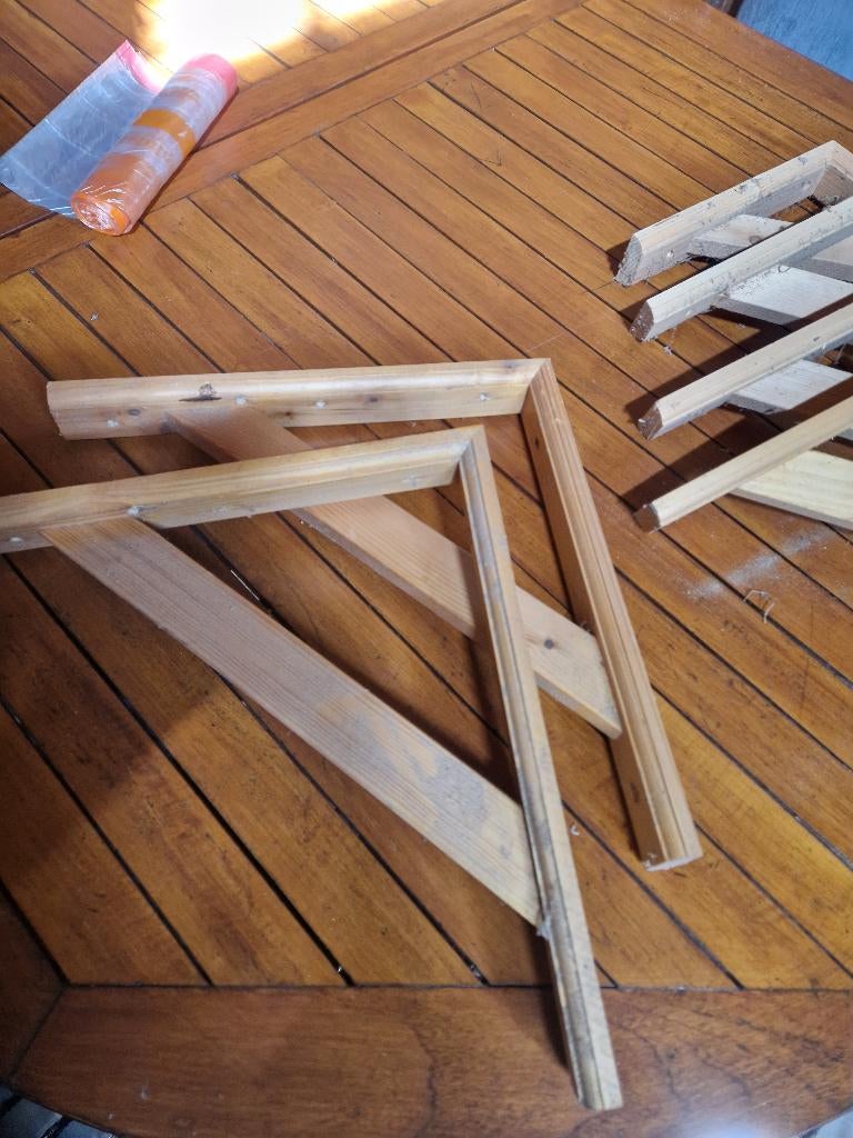 Vintage houten planken dragers, Ophalen, Nieuw