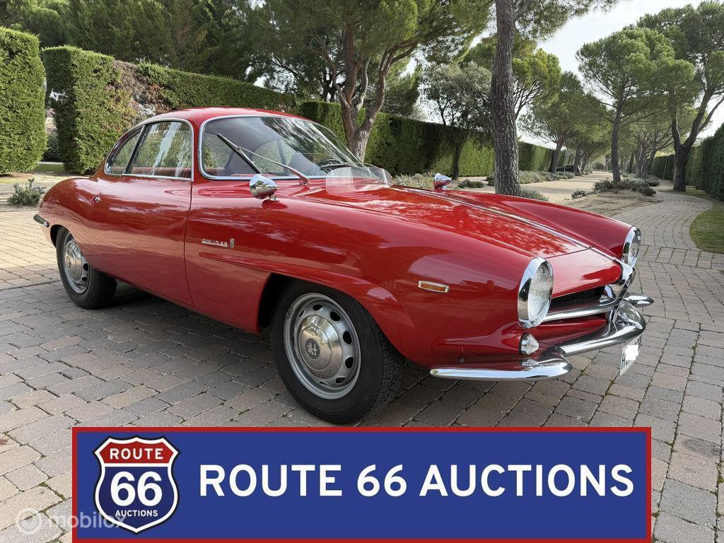 Alfa Romeo Giulia Sprint Speciale | 1964 | Route 66 Auctions, Auto's, Oldtimers, Overige carrosserieën, Zwart, Bedrijf, Handgeschakeld