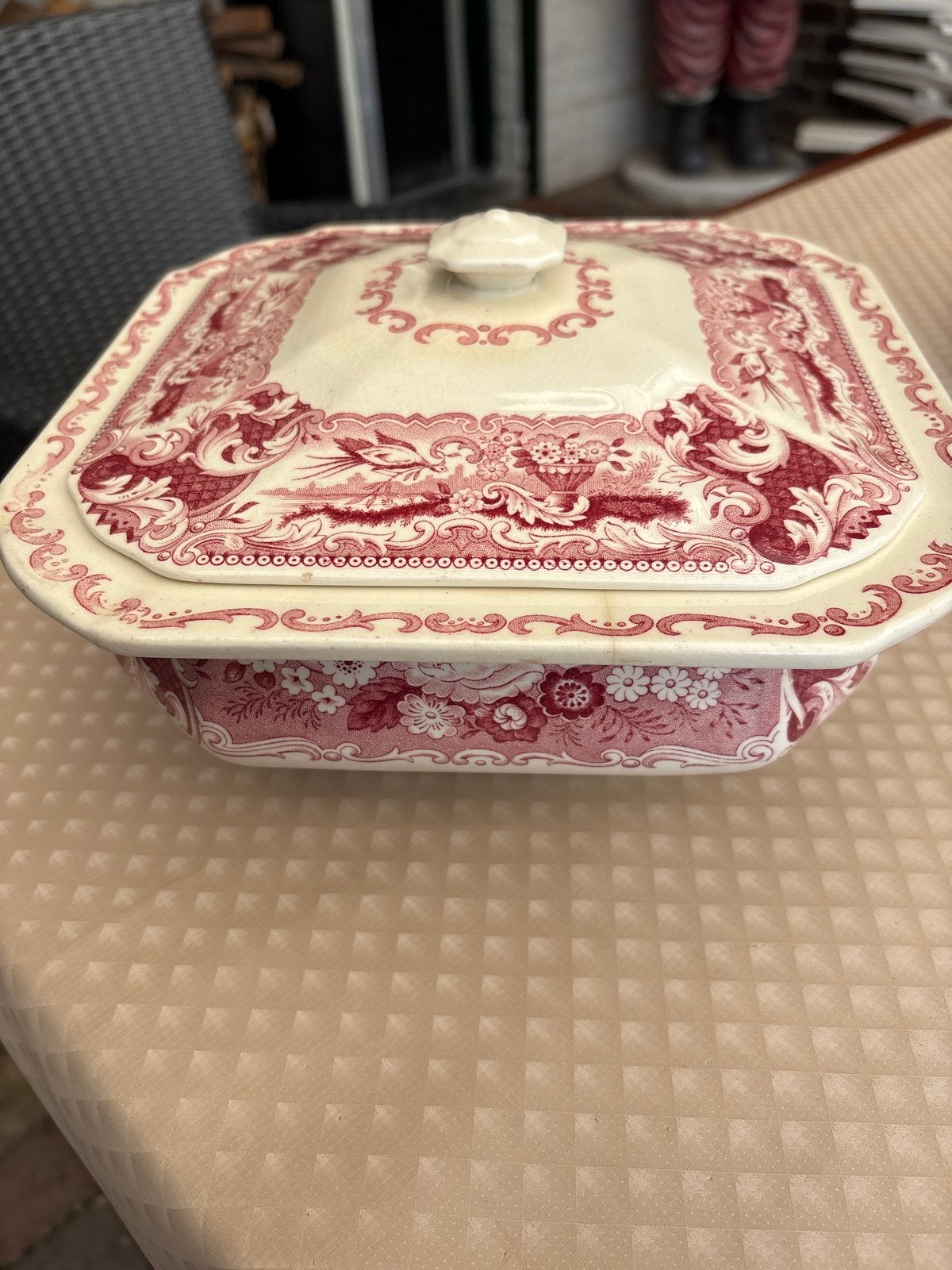 Antieke Victoria terrine van Société Céramique Maastricht, Ophalen of Verzenden