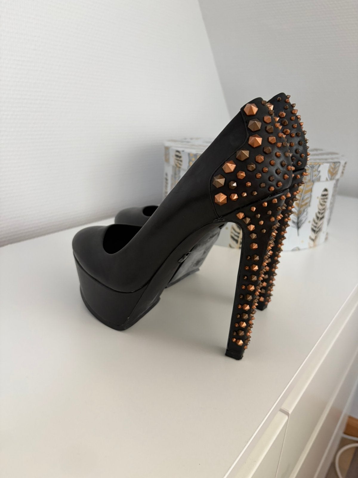 Schoenen, Ophalen, Pumps, Zwart, Gedragen