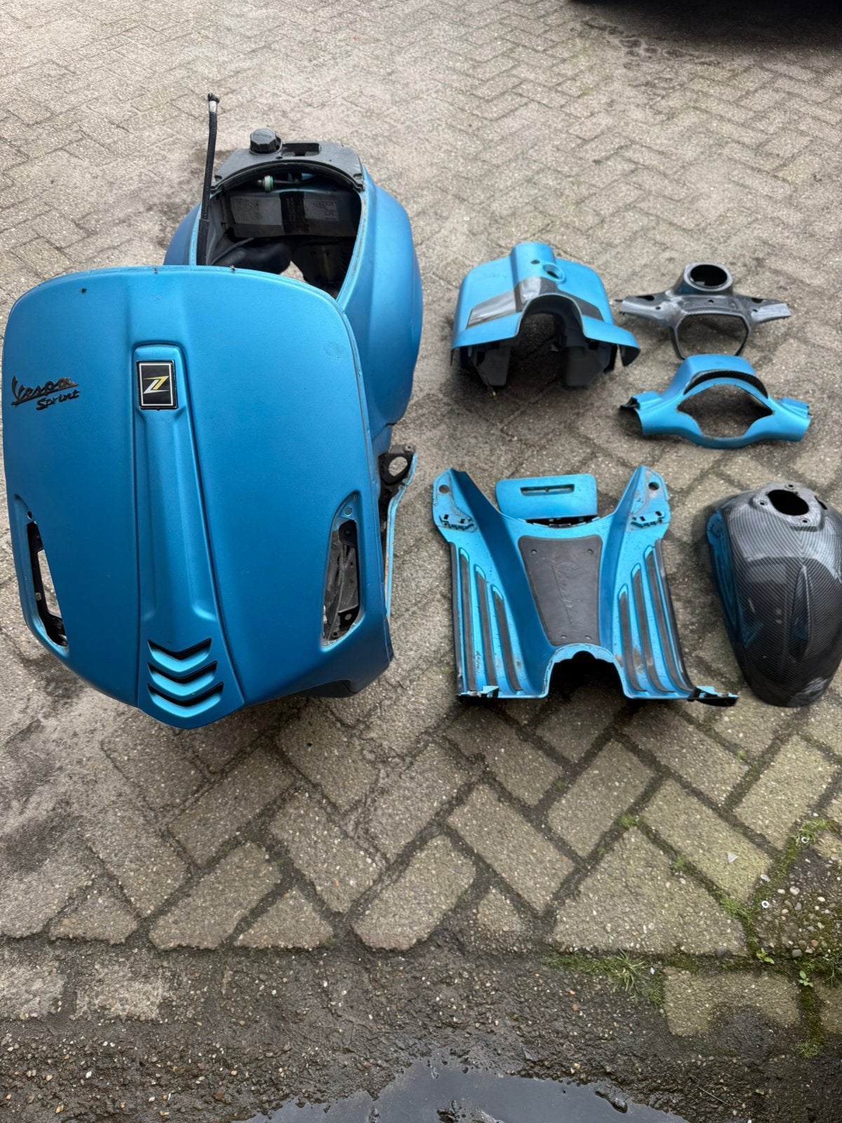 Vespa Sprint Brom Frame 2016 + Binnenkappen + carbon, Gebruikt, Overige modellen, Maximaal 45 km/u, Ophalen of Verzenden