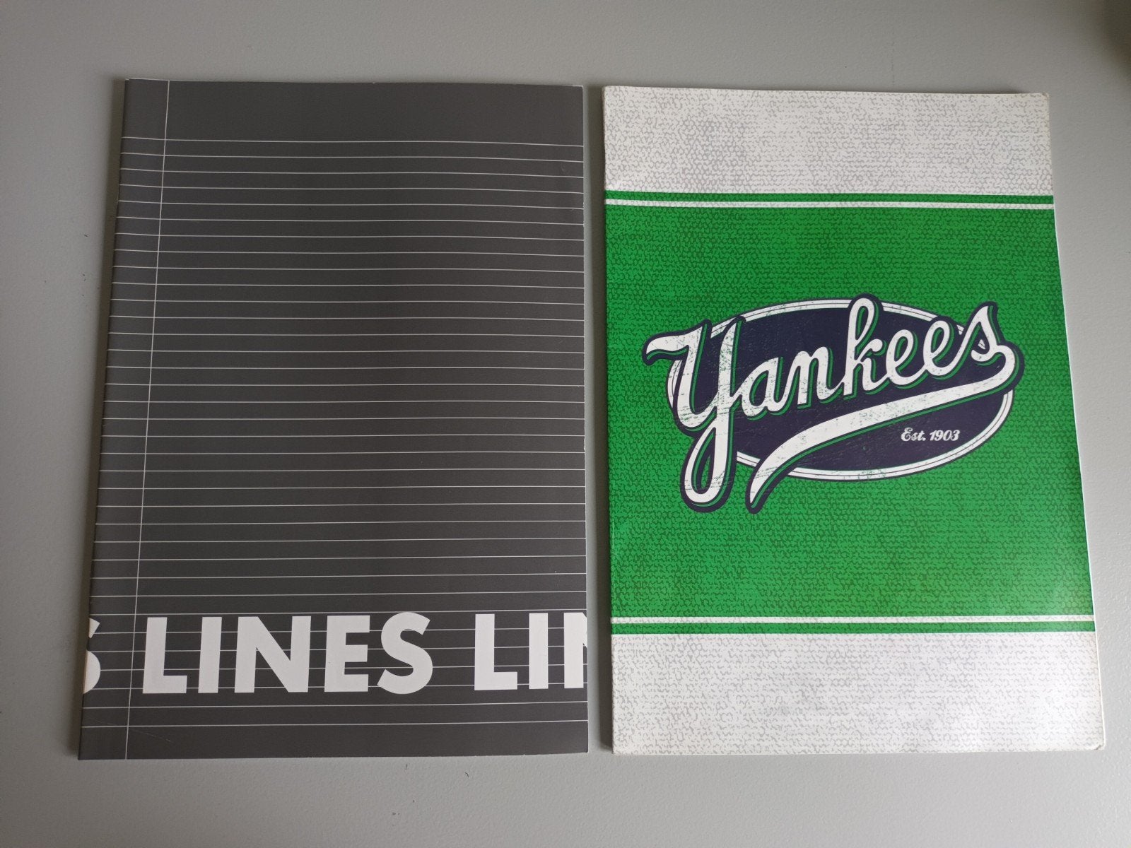 2 A4 schriften ruitjes 1x1cm lijntjes New york yankees hema, Ophalen of Verzenden
