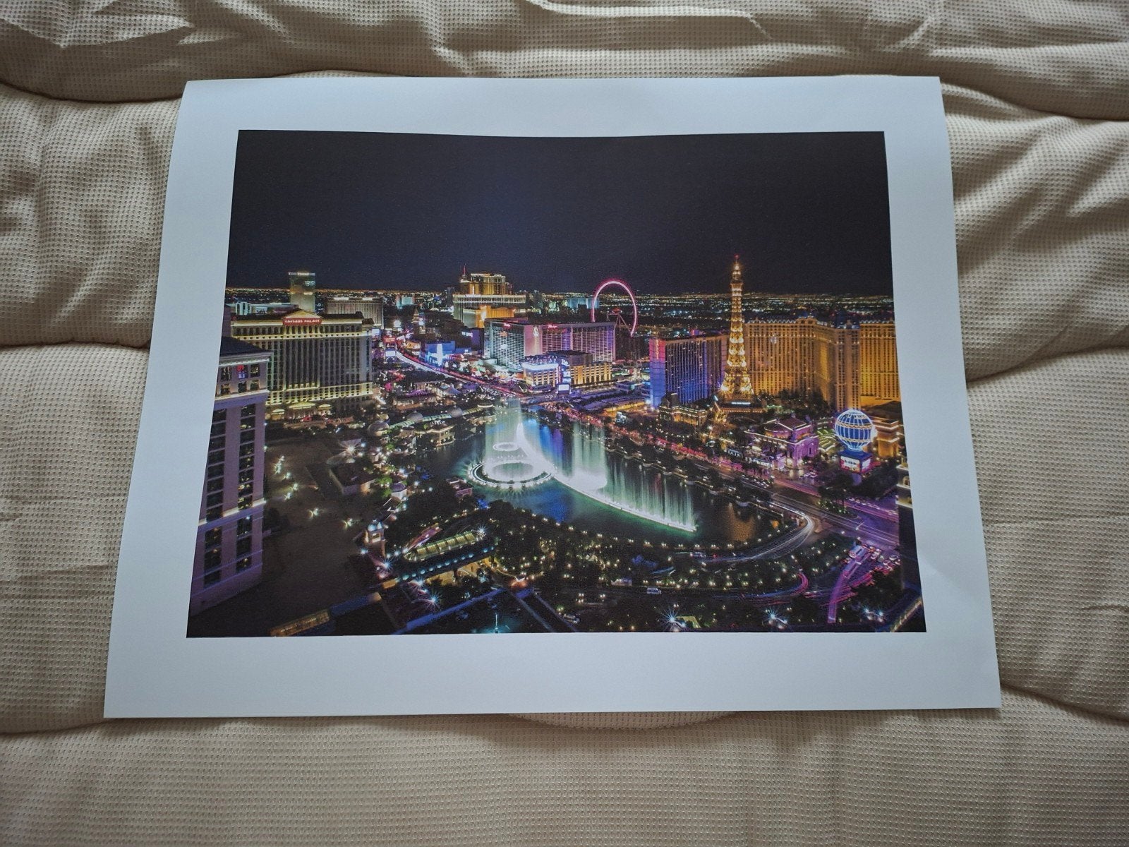 Poster Las Vegas skyline 40x50cm - 22 stuks beschikbaar, Ophalen of Verzenden, Nieuw, Rechthoekig Liggend, Overige onderwerpen