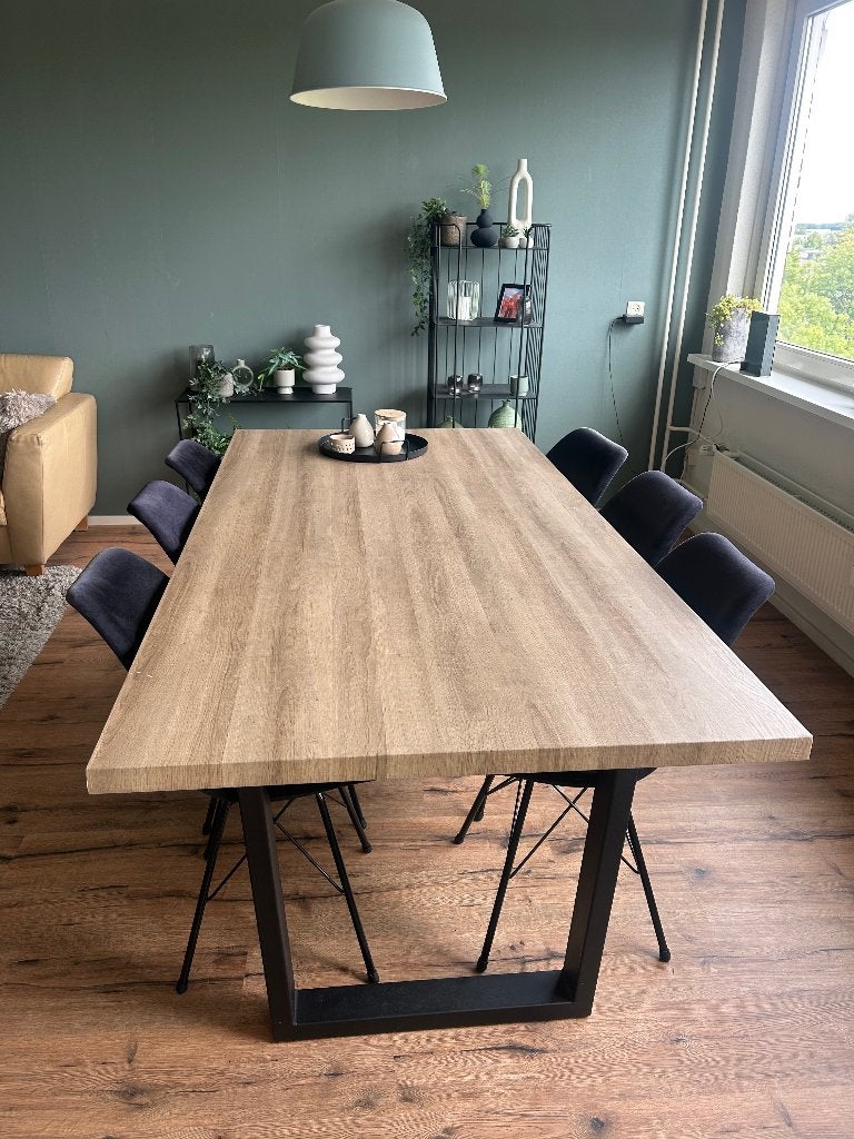 Zes zwarte eetkamer stoelen, Ophalen, Gebruikt, Zwart, Stof