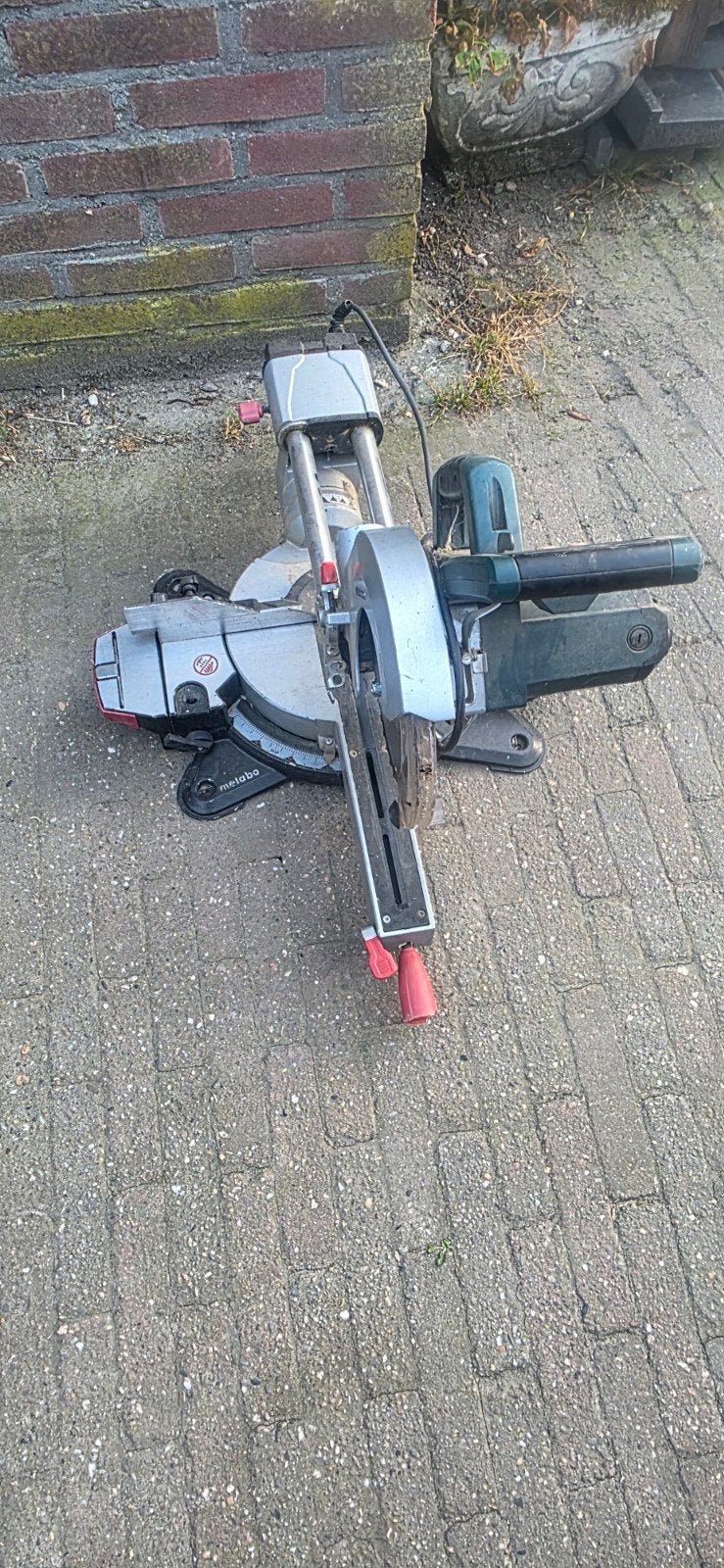 Metabo  trek afkortzaag tot 32 cm planken opknapper, Ophalen, Gebruikt, Afkortzaag, 30 tot 70 mm