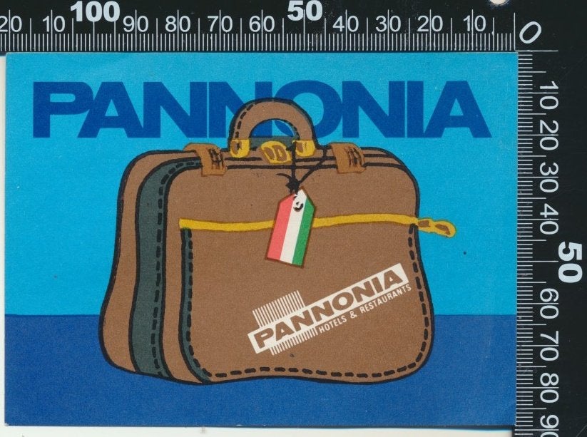Sticker: Pannonia Hotels and Restaurants, Ophalen of Verzenden, Zo goed als nieuw, Bedrijf of Vereniging