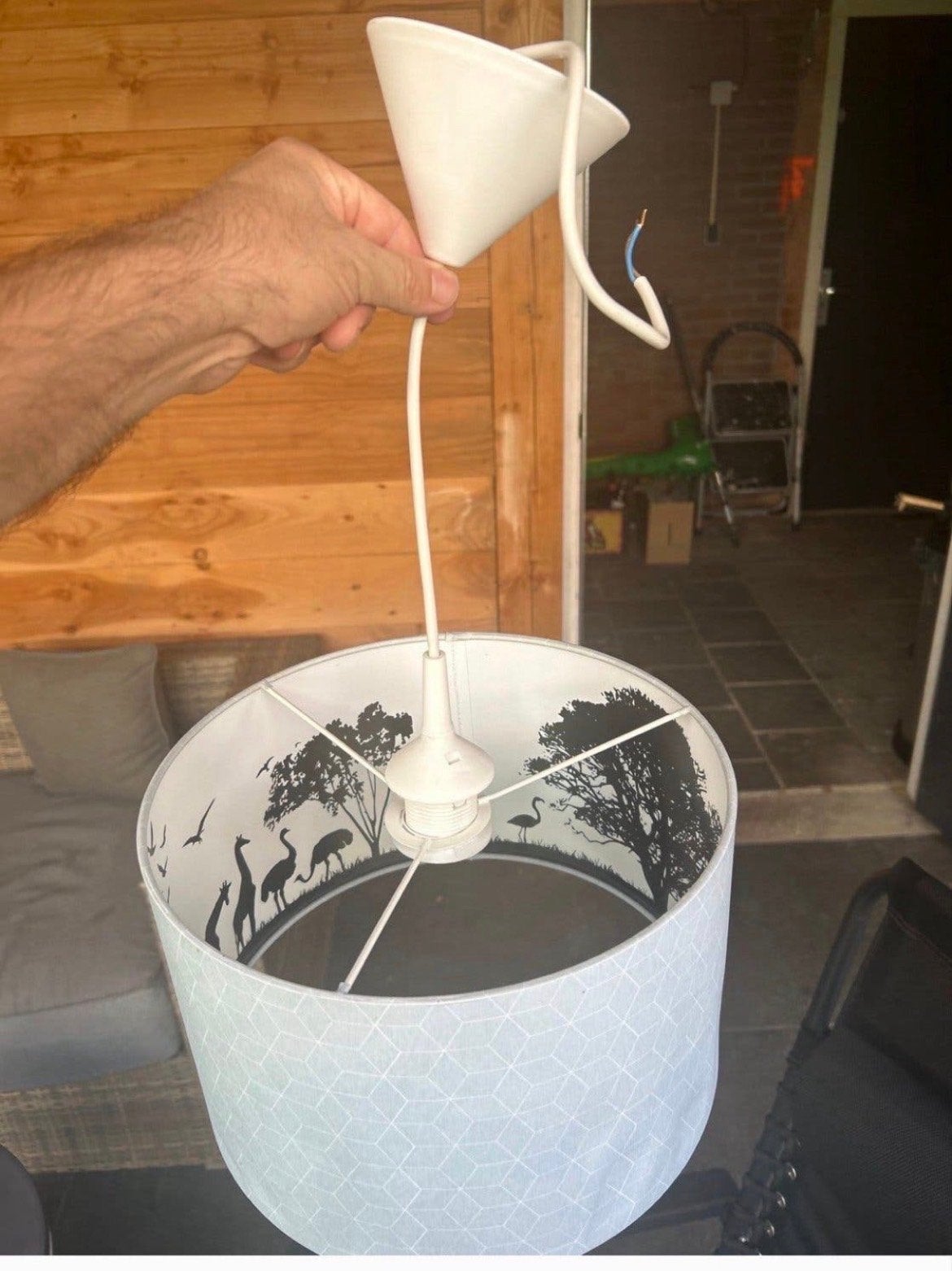 Dierenlamp kinderkamer - Zo goed als nieuw, Ophalen, Wit, Overige merken, Textiel