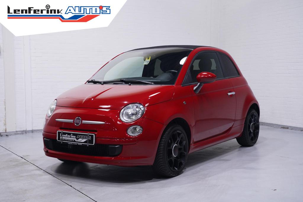 Fiat 500S 1.2 Airco Schuifdak PDC Achter Stoelverwarming, Auto's, Fiat, Gebruikt, 4 cilinders, Cabriolet, Leder en Stof