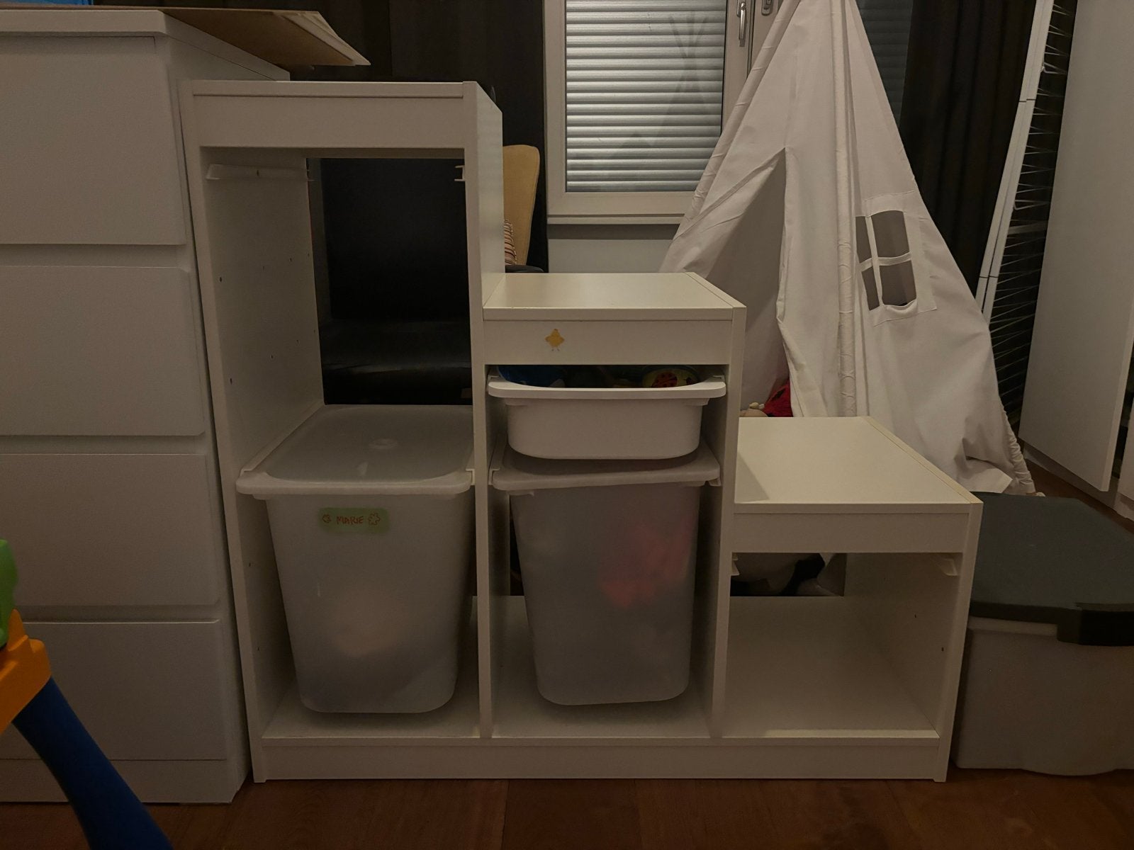 IKEA Trofast opbergcombinatie wit met bakken, Ophalen, Gebruikt, Kast