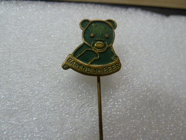 Vintage Barend de Beer speldje/pin, Ophalen of Verzenden, Gebruikt, Figuurtje, Speldje of Pin
