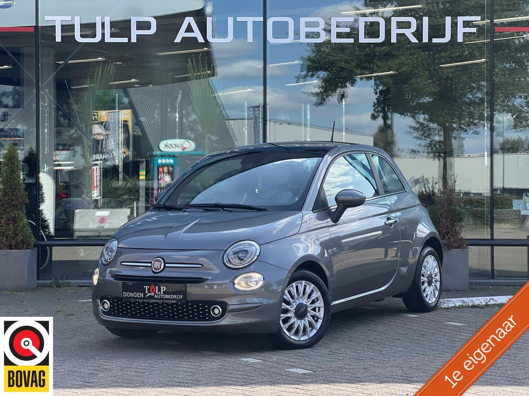 Fiat 500 1.0 Hybrid Dolcevita Airco Clima Cruise 1eEig Mooi!, Auto's, Voorwielaandrijving, Gebruikt, Zwart, 4 stoelen