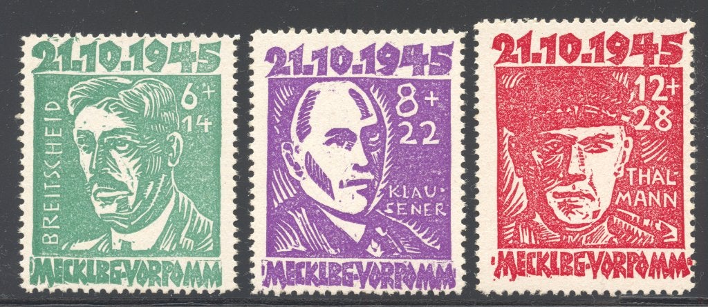 SBZ, 1945, slachtoffers van fascisme, postfris, Michel 20-22, Ophalen of Verzenden, Overige periodes, Postfris