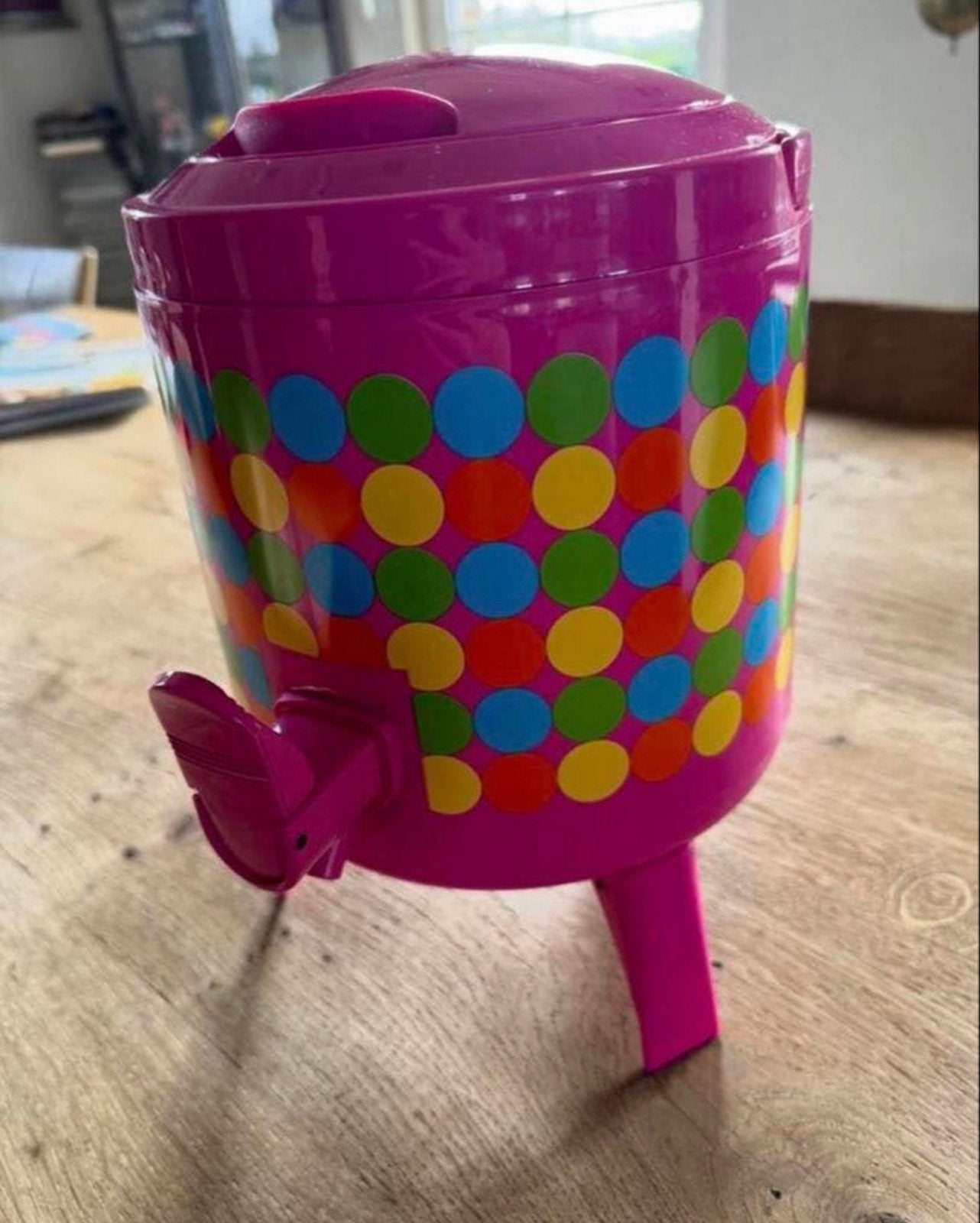 Roze drankdispenser met stippenpatroon HIP Amsterdam, Huis en Inrichting, Keuken | Keukenbenodigdheden, Ophalen, Overige typen