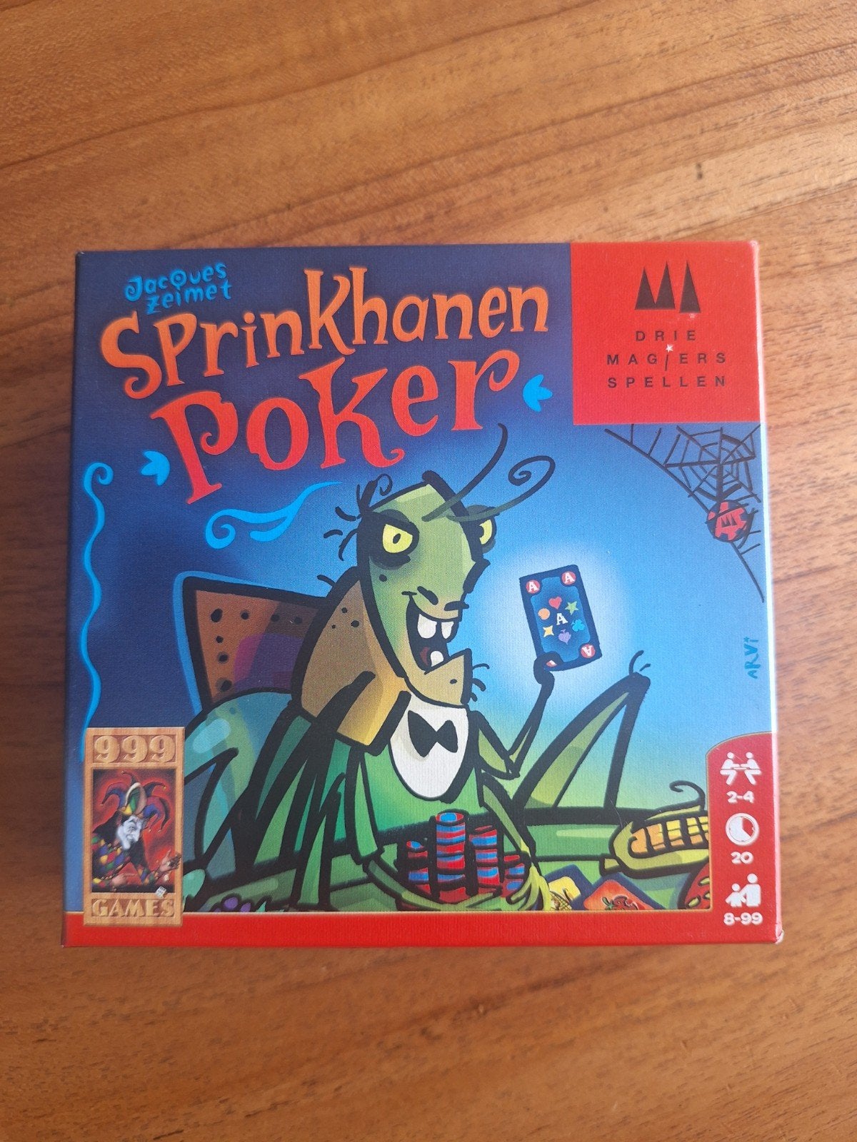 Sprinkhanen Poker - Leuk kaartspel voor 2-4 spelers, Een of twee spelers, Ophalen of Verzenden, Zo goed als nieuw, 999 Games