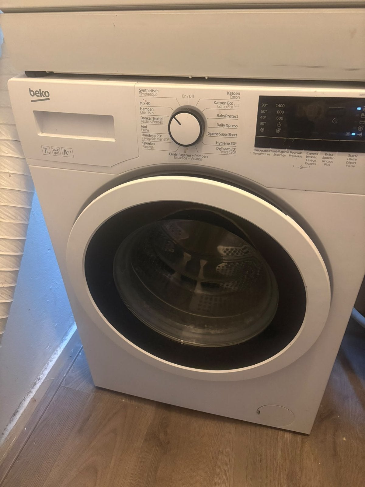 Wasmachine, Ophalen of Verzenden, Gebruikt, 1200 tot 1600 toeren, 85 tot 90 cm