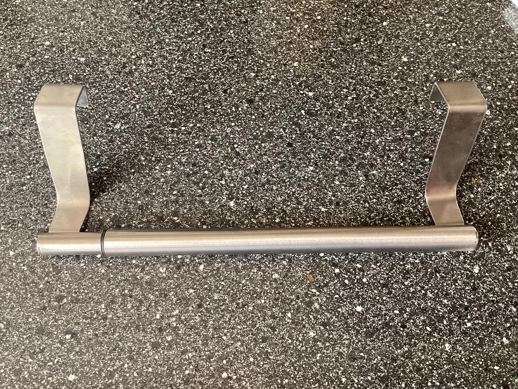 Handdoekenrek RVS uitschuifbaar 23-40 cm., Huis en Inrichting, Overige typen, Ophalen, Nieuw, Metaal