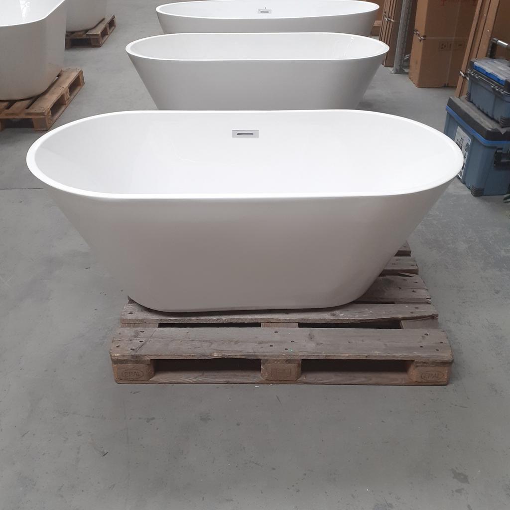 VOORDEEL! Ligbad, Acryl, 150cm, Stelpoten, Glans wit, nr314, Ophalen of Verzenden, Nieuw, Wit