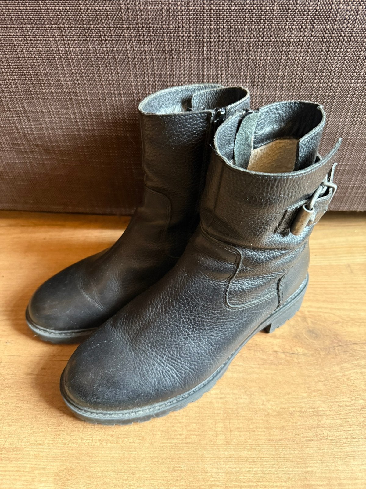 Enkellaarsjes, zwart, maat 38, Ophalen of Verzenden, Zo goed als nieuw, Zwart