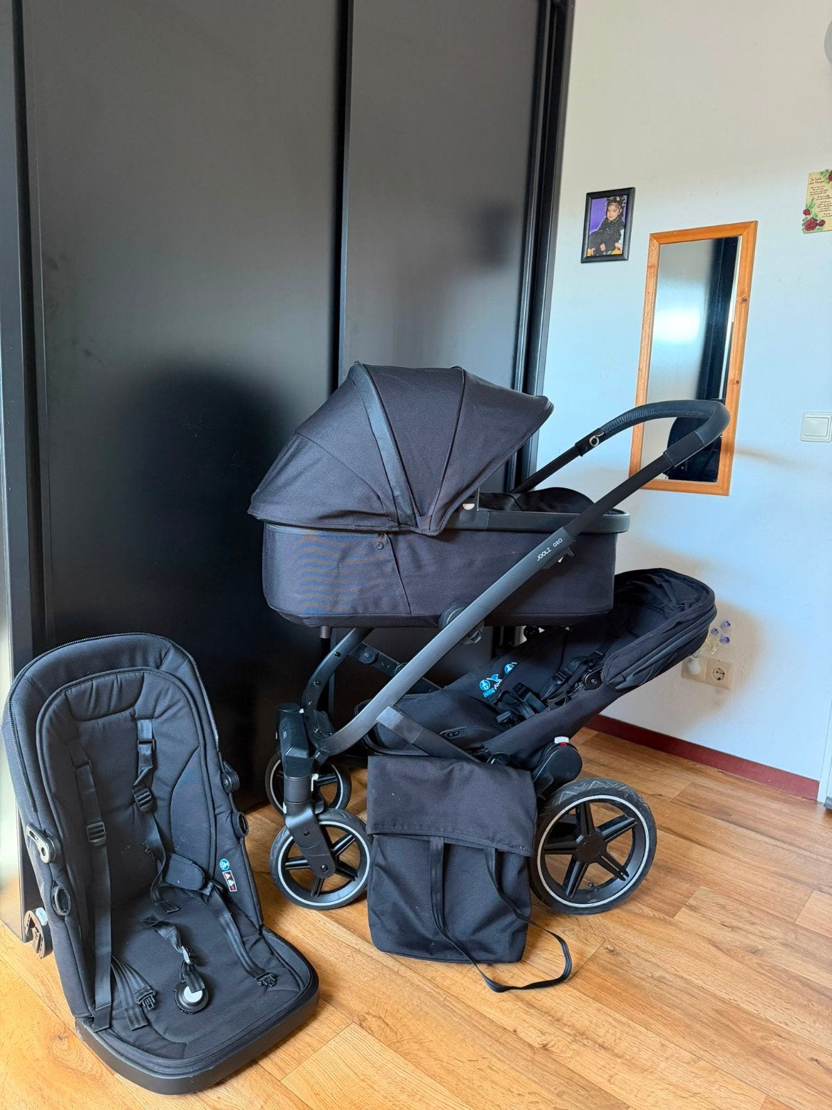 Joolz Geo3 Duo kinderwagen met 2 zitjes en accessoires, Zo goed als nieuw, Combiwagen, Verstelbare duwstang, Ophalen