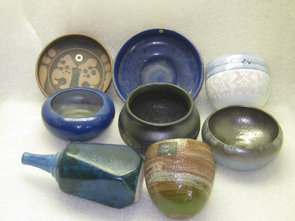 Lot design keramiek studio pottery gesigneerd, Ophalen