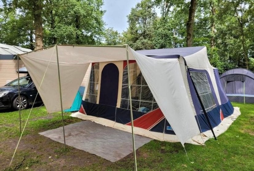 Jamet Jametic Vouwwagen met disselbak en 3 fietsendragers, Caravans en Kamperen, Vouwwagens, Ophalen, Meerkleurig, Aanwezig, Jamet