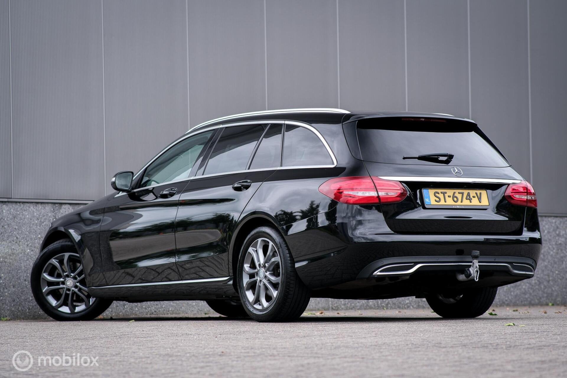 Mercedes C-klasse Estate 180 Prestige | Trekhaak | LED | Ele, Auto's, Automaat, Achterwielaandrijving, Leder en Stof, Zwart