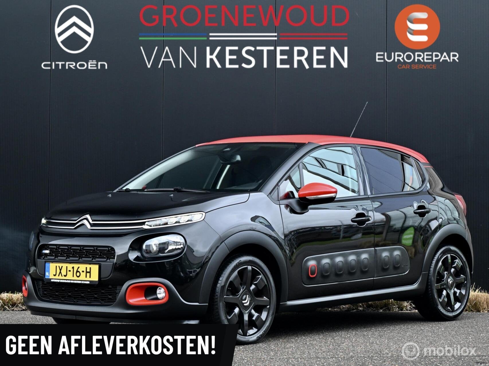 Citroen C3 110pk Shine I Navi I Camera I Clima I, Auto's, Voorwielaandrijving, 1199 cc, Zwart, Bedrijf
