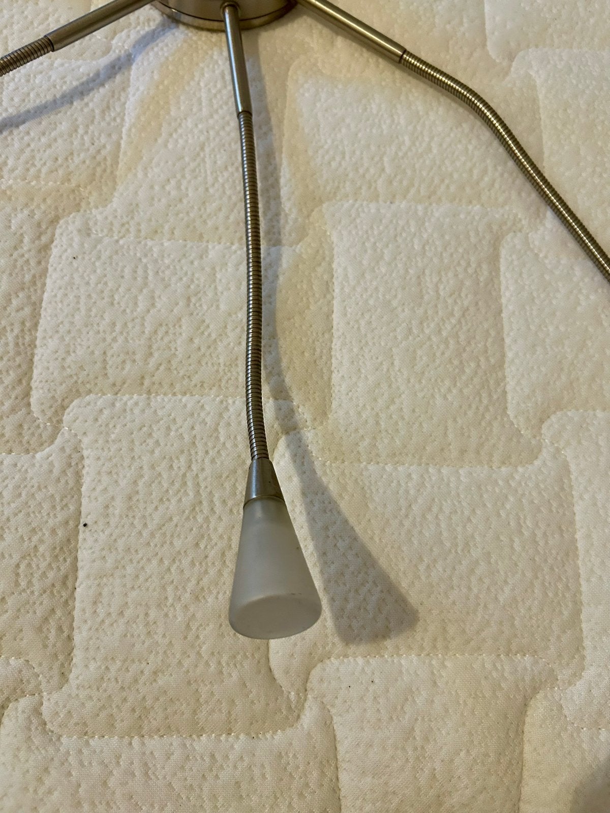 Zilverkleurige Hanglamp met 8 Beweegbare Armen, Ophalen, Gebruikt, Metaal, Overige fittingen