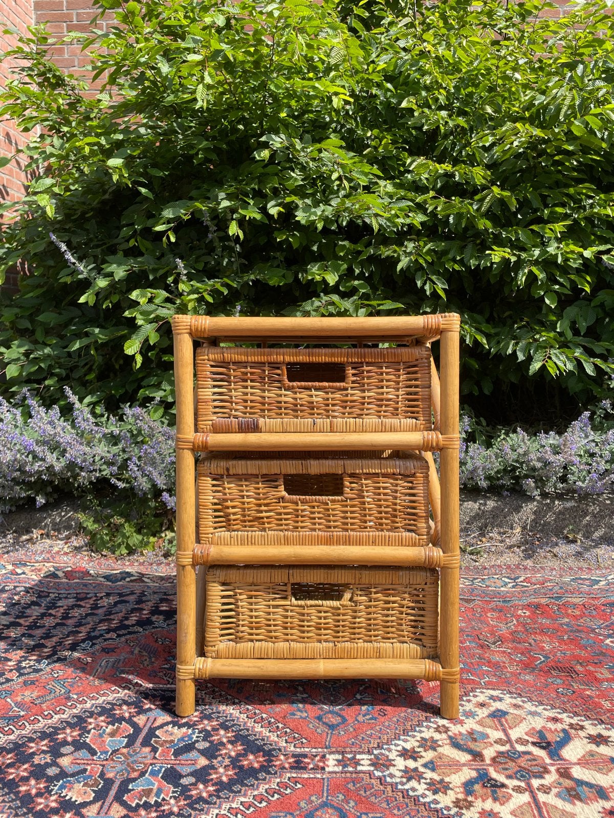 Vintage rotan ladekastje - 42x30x60cm, Huis en Inrichting, Kasten | Ladekasten, Ophalen, Overige materialen, Minder dan 50 cm