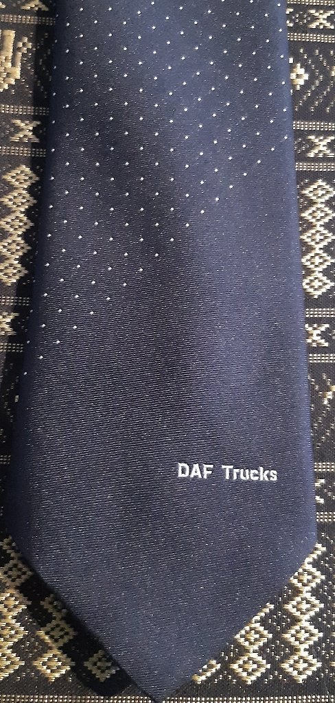 Daf Trucks Bedrijfswagen stropdas met witte puntjes, Ophalen of Verzenden, Nieuw, Gebruiksvoorwerp