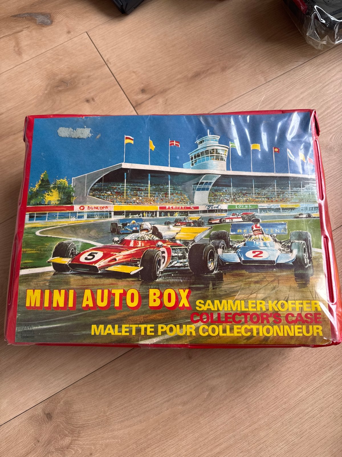 Vintage Mini Auto Box met diverse speelgoedauto's, Ophalen of Verzenden, Gebruikt, Overige typen