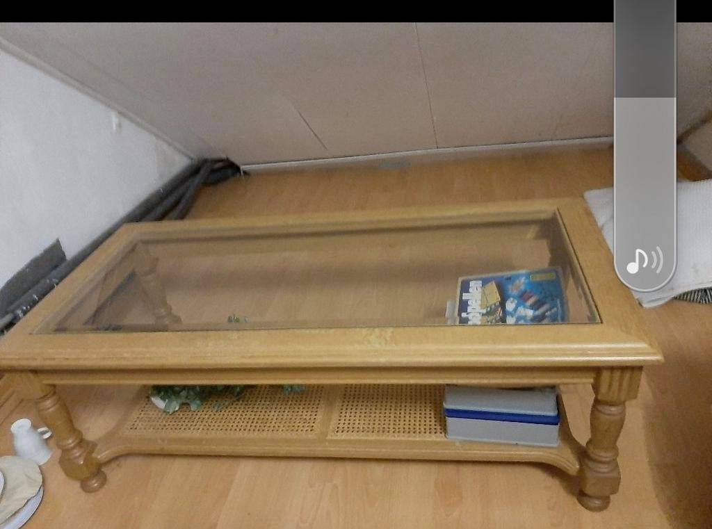 Mooi blank eiken salontafel, 100 tot 150 cm, Zo goed als nieuw, Minder dan 50 cm, Rechthoekig