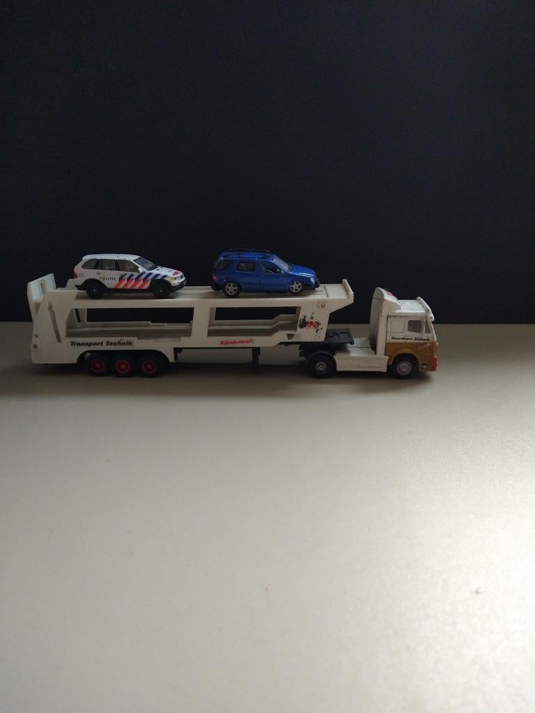Vrachtwagen met Oplegger en Auto's, Ophalen of Verzenden, Gebruikt, Overige merken