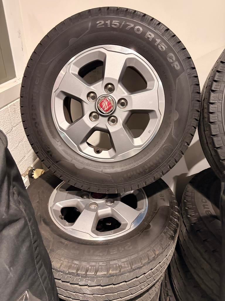 Complete set camperbanden op velg – 215/70 R15C (fiat), Ophalen, Bestelwagen, 16 inch, Banden en Velgen