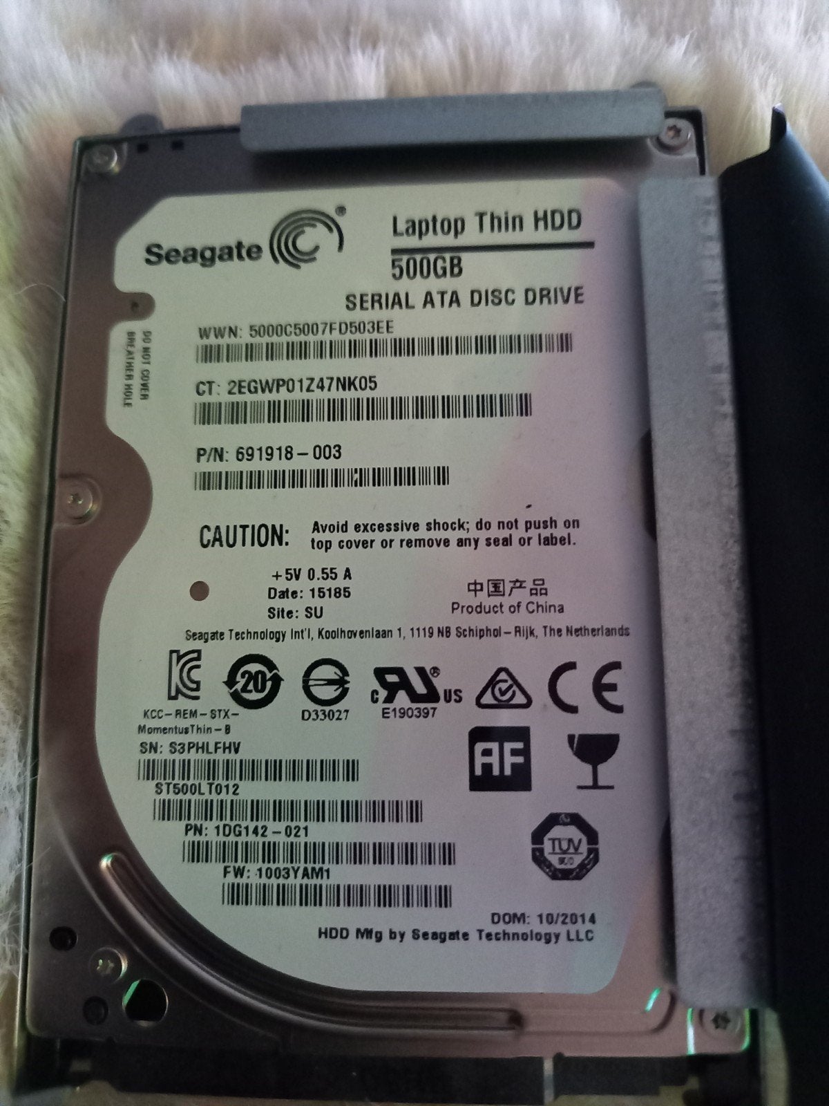 Seagate Laptop Thin HDD 500GB SATA Harde Schijf, Intern, Gebruikt, Ophalen of Verzenden, Seagate