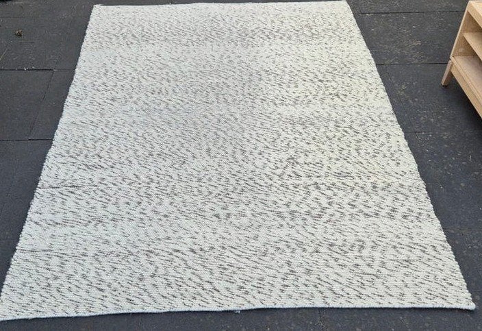 Cobble Stone Vloerkleed Wol Wit/Antraciet 160x230 cm, Ophalen, Gebruikt, Modern, Scandinavisch, 150 tot 200 cm