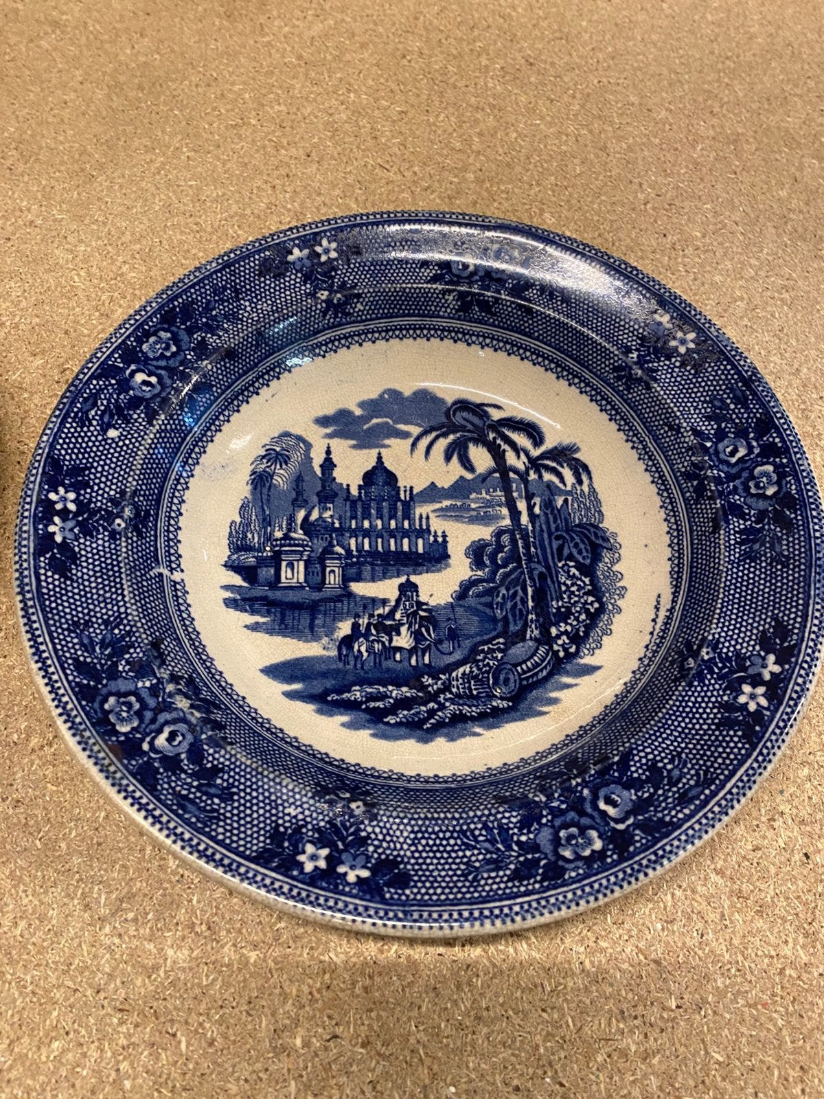 Antieke Borden met Delfts Blauw Motief delhi, Antiek en Kunst, Ophalen of Verzenden