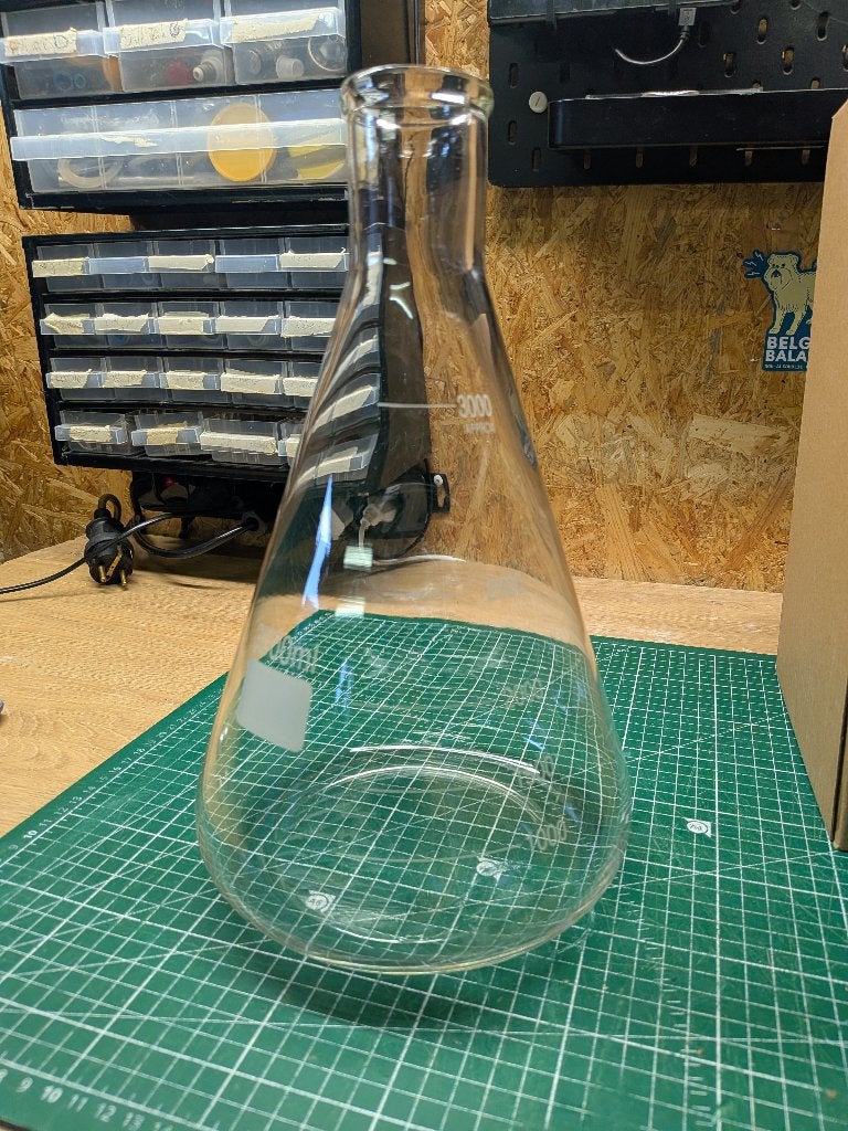 Erlenmeyer 3 liter voor bier brouwen, Hobby en Vrije tijd, Ophalen, Nieuw