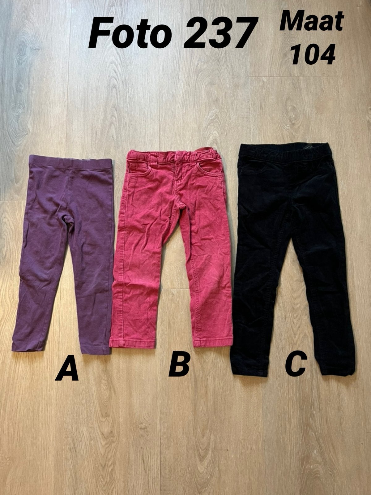Broek meisje maat 104 zgan *foto 237*, Ophalen of Verzenden, Zo goed als nieuw, Meisje, Broek