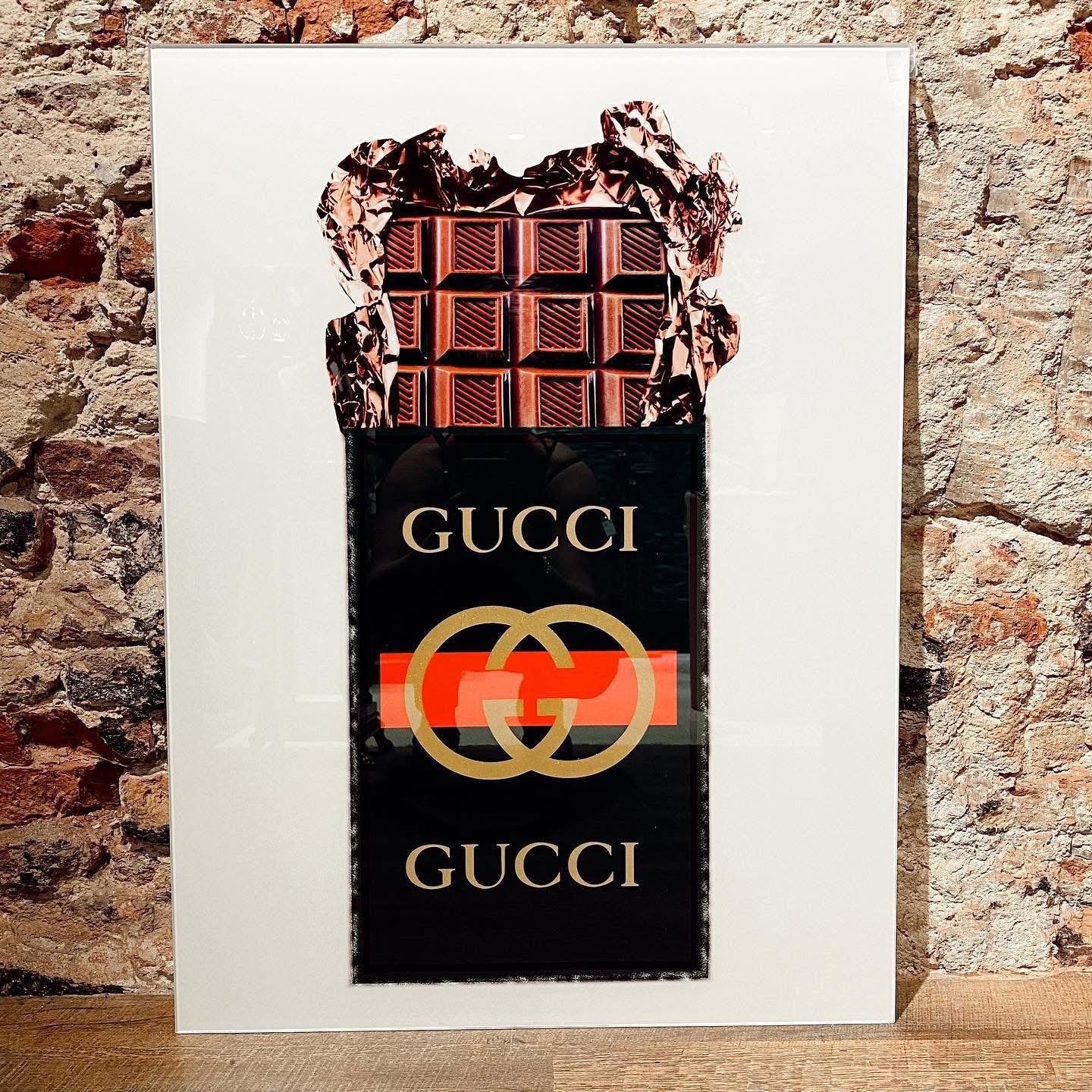 Craving Gucci || glasschilderij, pop-art, Ophalen, Meerkleurig, Zo goed als nieuw, Glas
