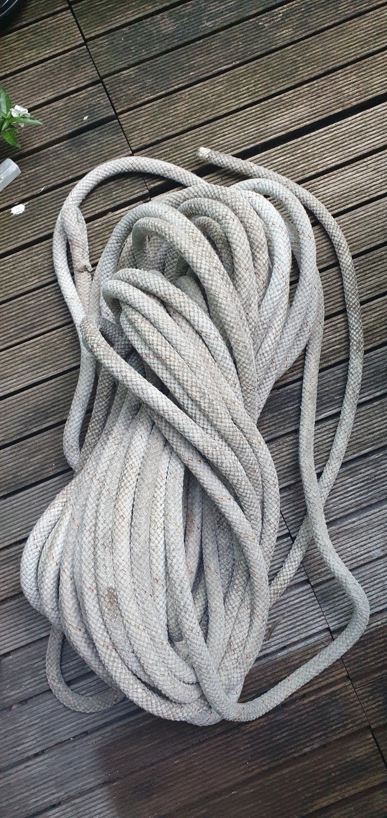 Touw scheepstouw , ca. 25meter, 1,7 cm dik, 1 oog, katoen, Ophalen of Verzenden, Gebruikt, Overige typen