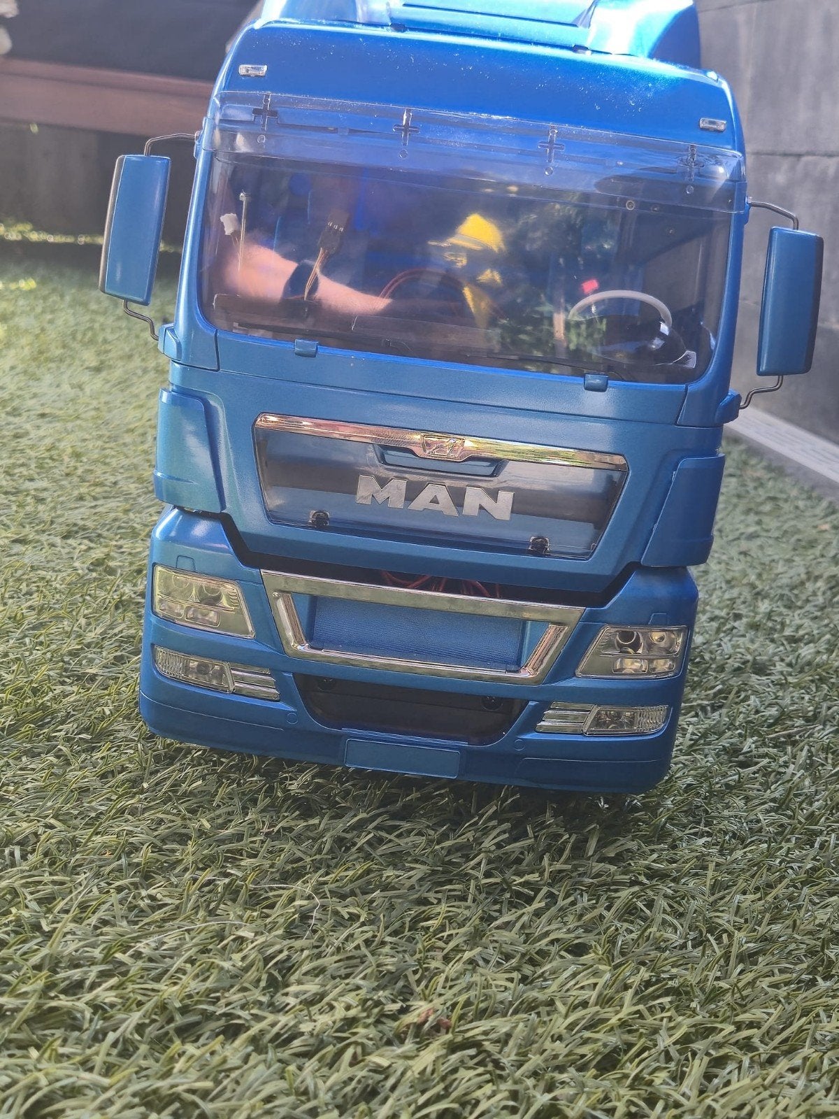 Tamiya MAN TGX 6x4 met Koeltrailer en Carson Zender, Schaal 1:14, Zo goed als nieuw, Auto onroad, Ophalen